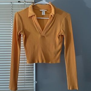 H&am orange top with collar